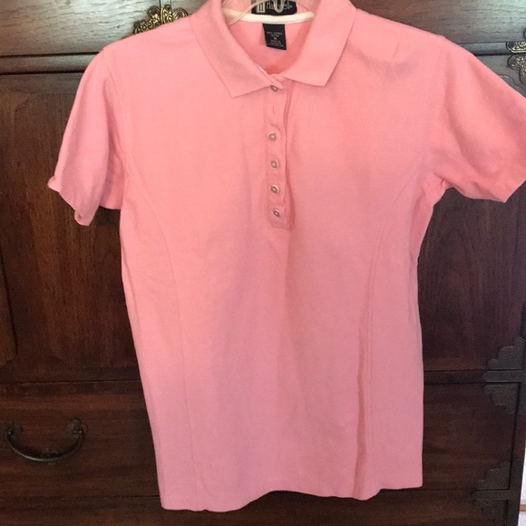Women’s Pink Cotton Polo Shirt Size M Hartnell - Picture 7 of 8